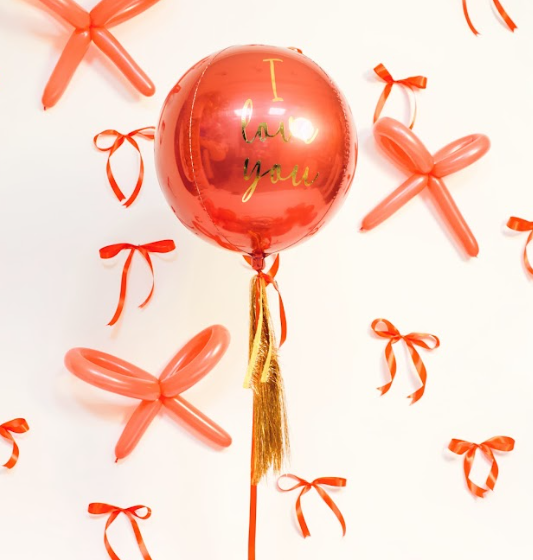 GLOBO ORBZ ROJA "ILOVEYOU"