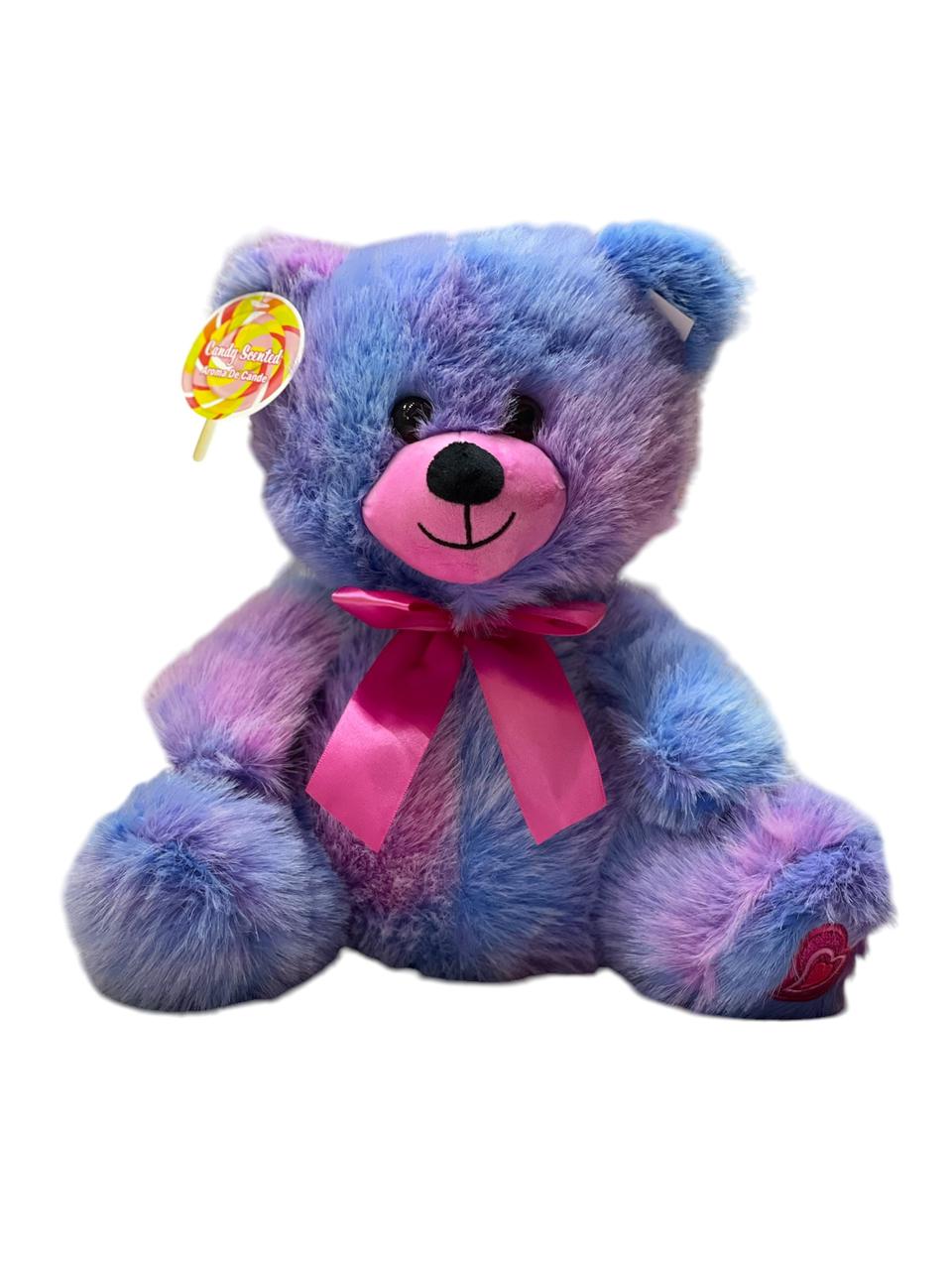 PELUCHE OSO AZUL,MORADO Y ROSA