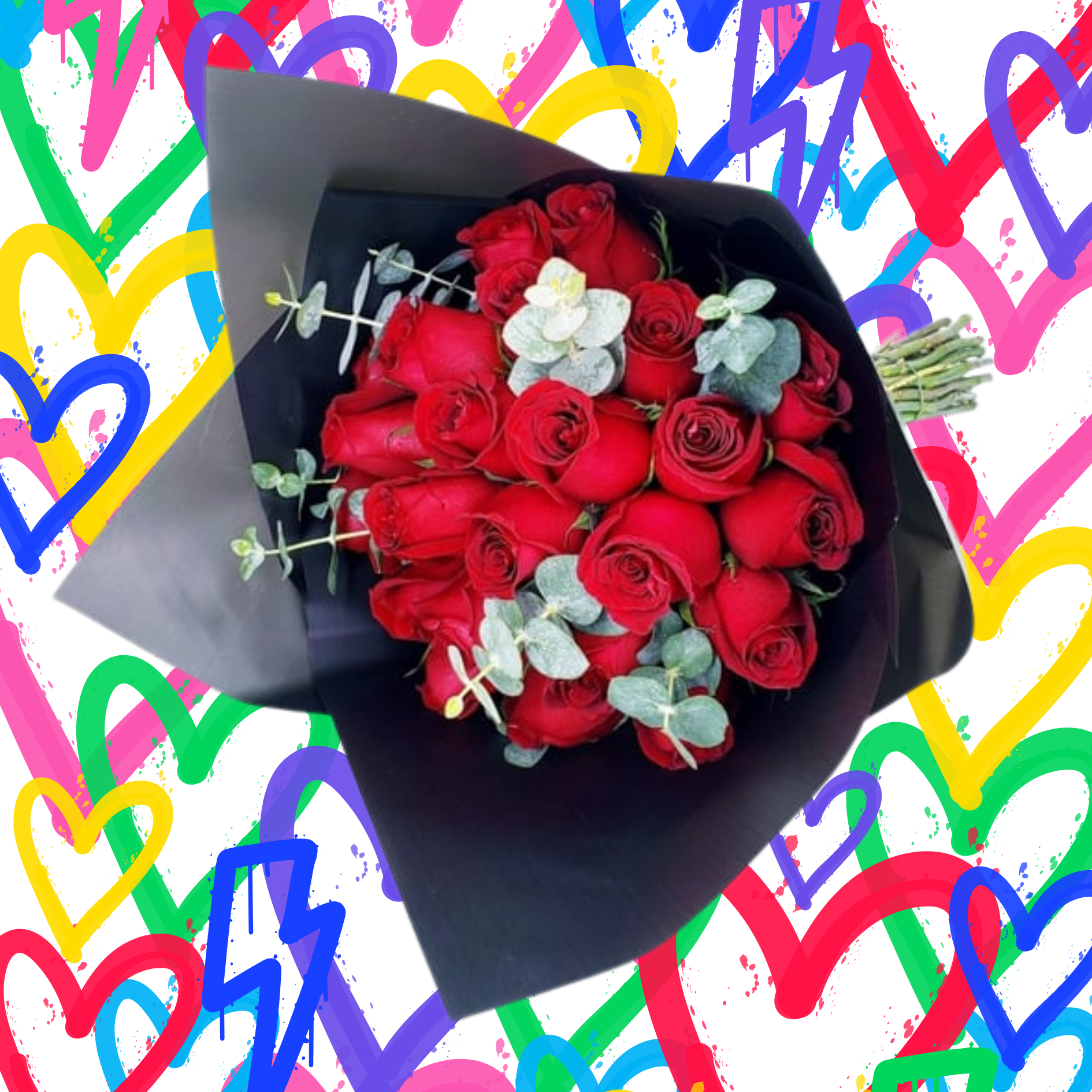 RAMO 24 ROSAS ROJAS