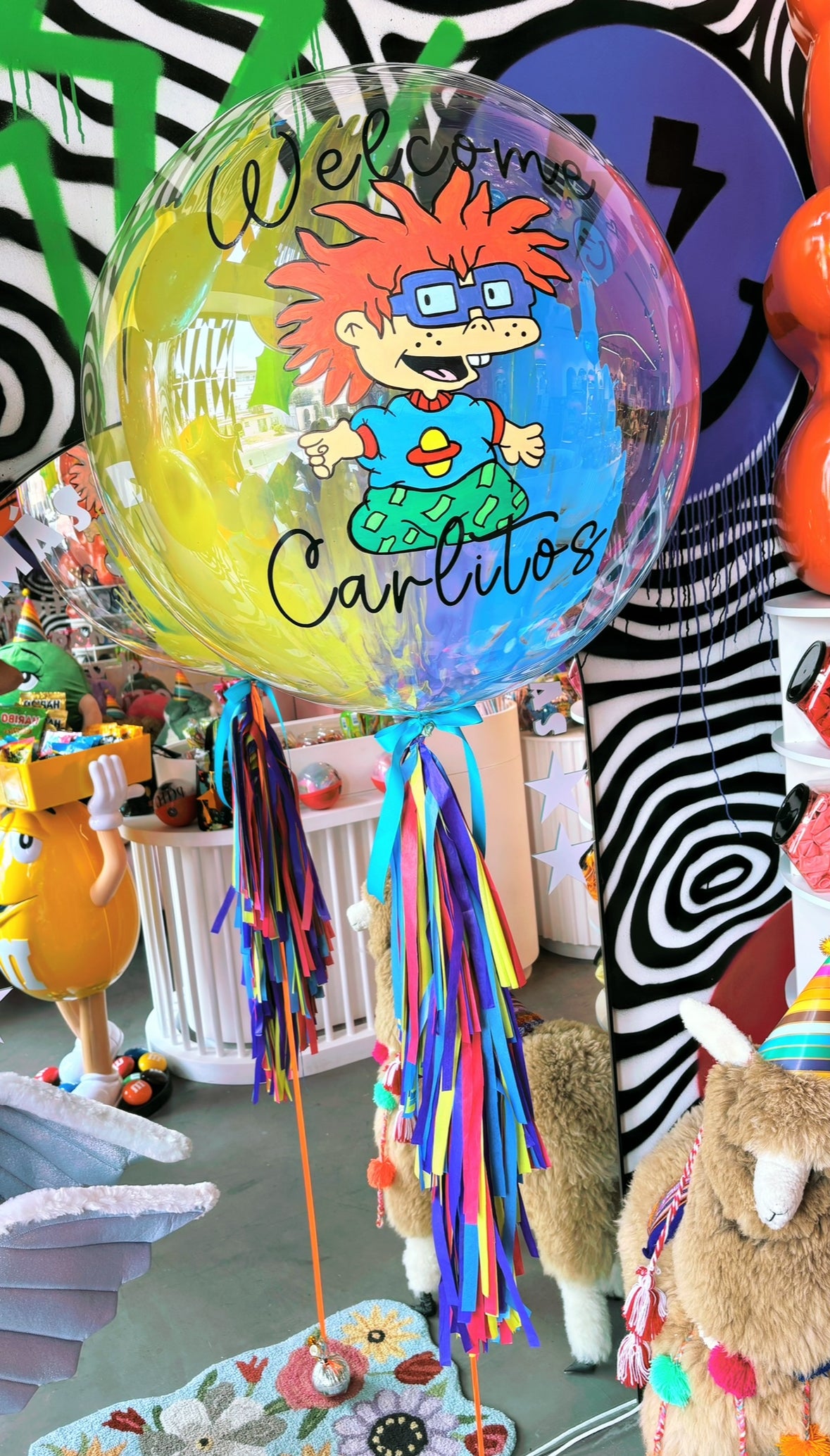 Burbuja gigante pintada a mano